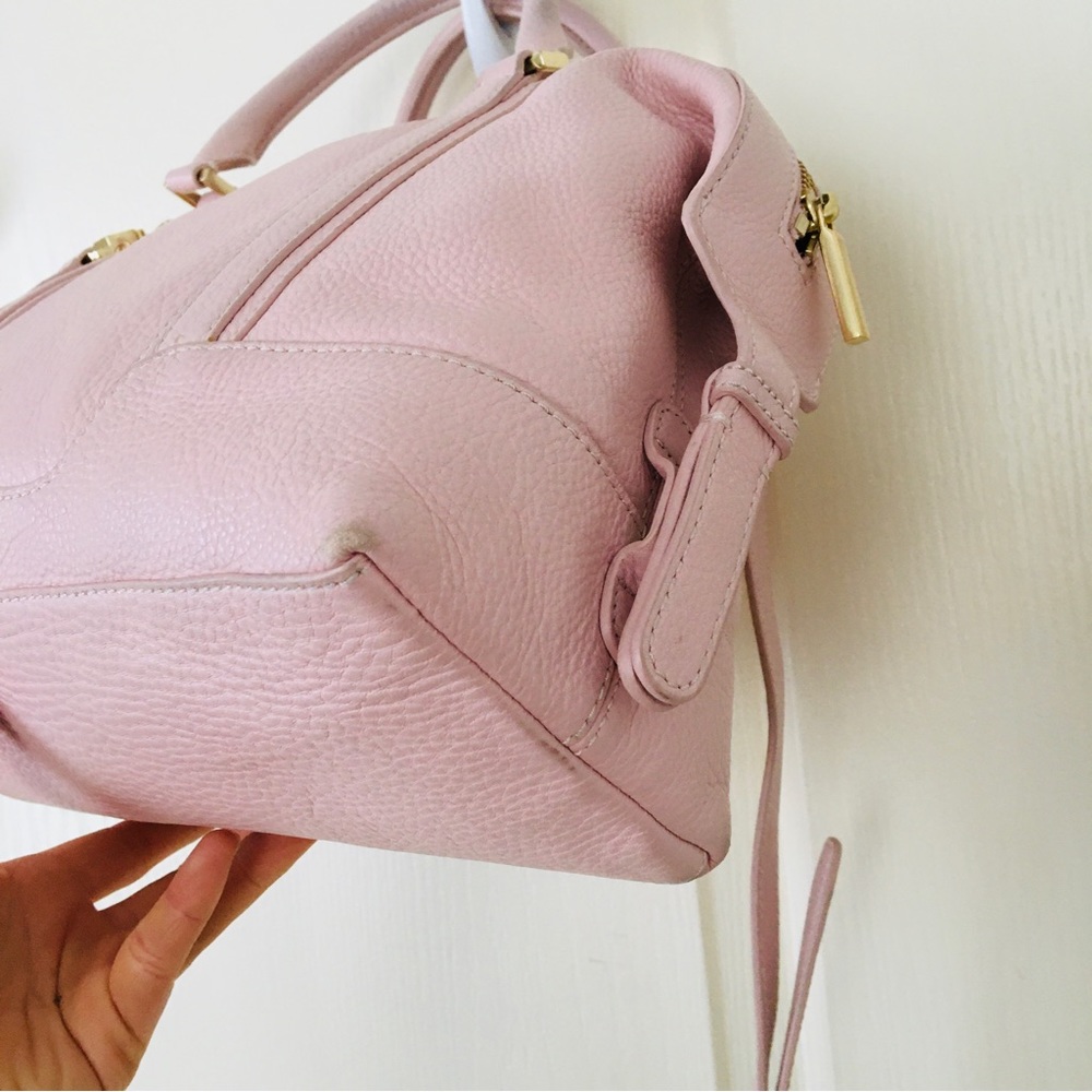 Tory Burch Landon Blush Pink Pebble Leather Satchel/Crossbody Bag - Picture 10 of 14